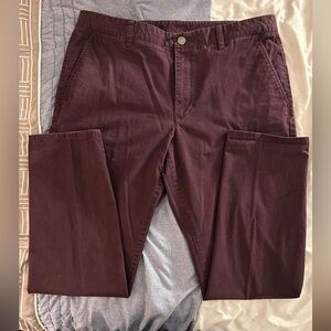 Bonobos Athletic Fit Burgundy Chino Pant 38/32